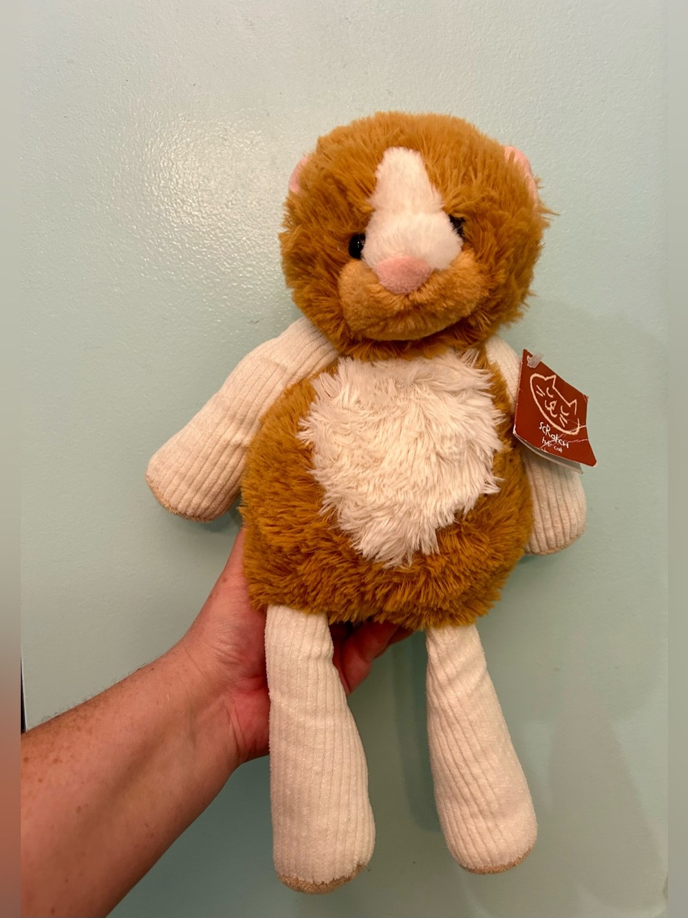 NWT Scentsy Buddy Scratch the Cat 15” Plush Kitty Animal No Scent Orange White